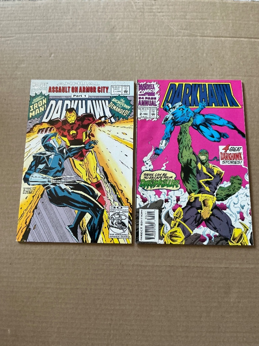 Marvel Comics Darkhawk Annual Issues #1 & 2